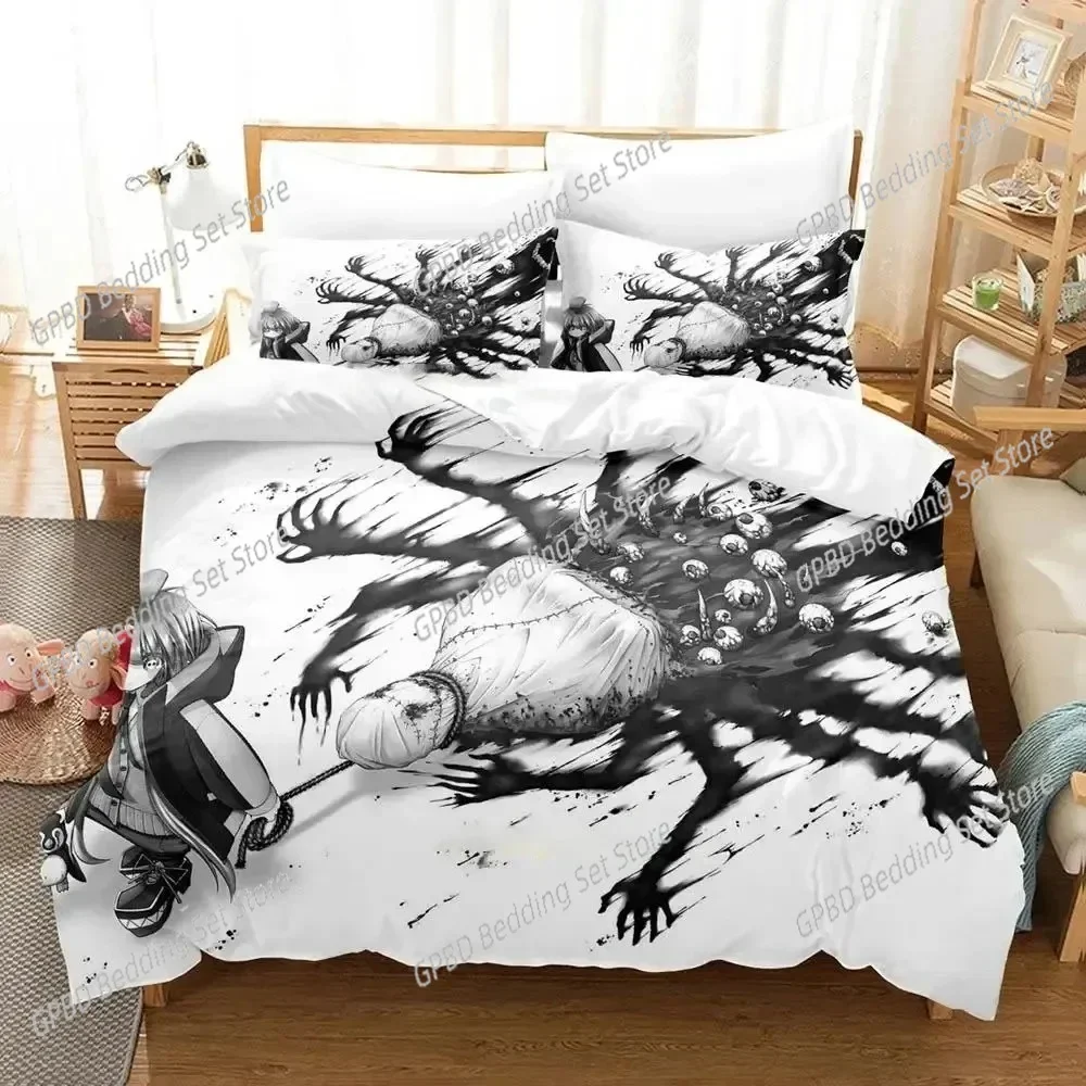 Anime Dark Gathering Comfortable Duvet Quilt Cover Pillowcase Bedding Set Children Bedroom Decoration Home Textile