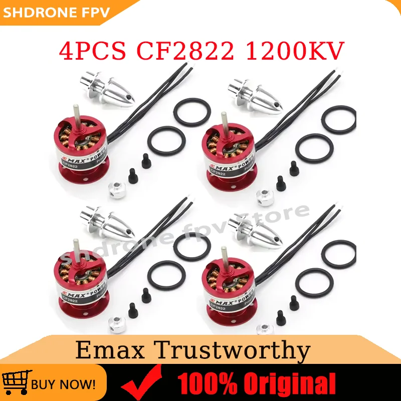 

4PCS EMAX CF2822 1200KV Outrunner Brushless Motor 2-3S LiPo for Aircraft Helicopter Racing Drone Multicopter Quadcopter Toy