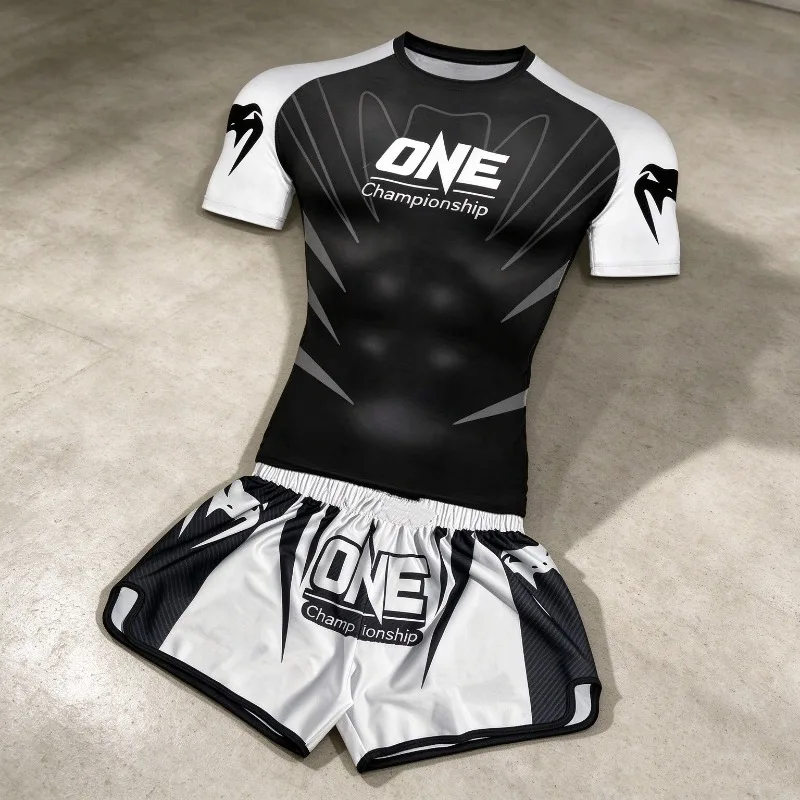 MMA Sports Suit Fitness Running Boxing Shorts Training Boxing Sports T-shirt Quick Drying Clothes Fighting Exercise Kid Sets