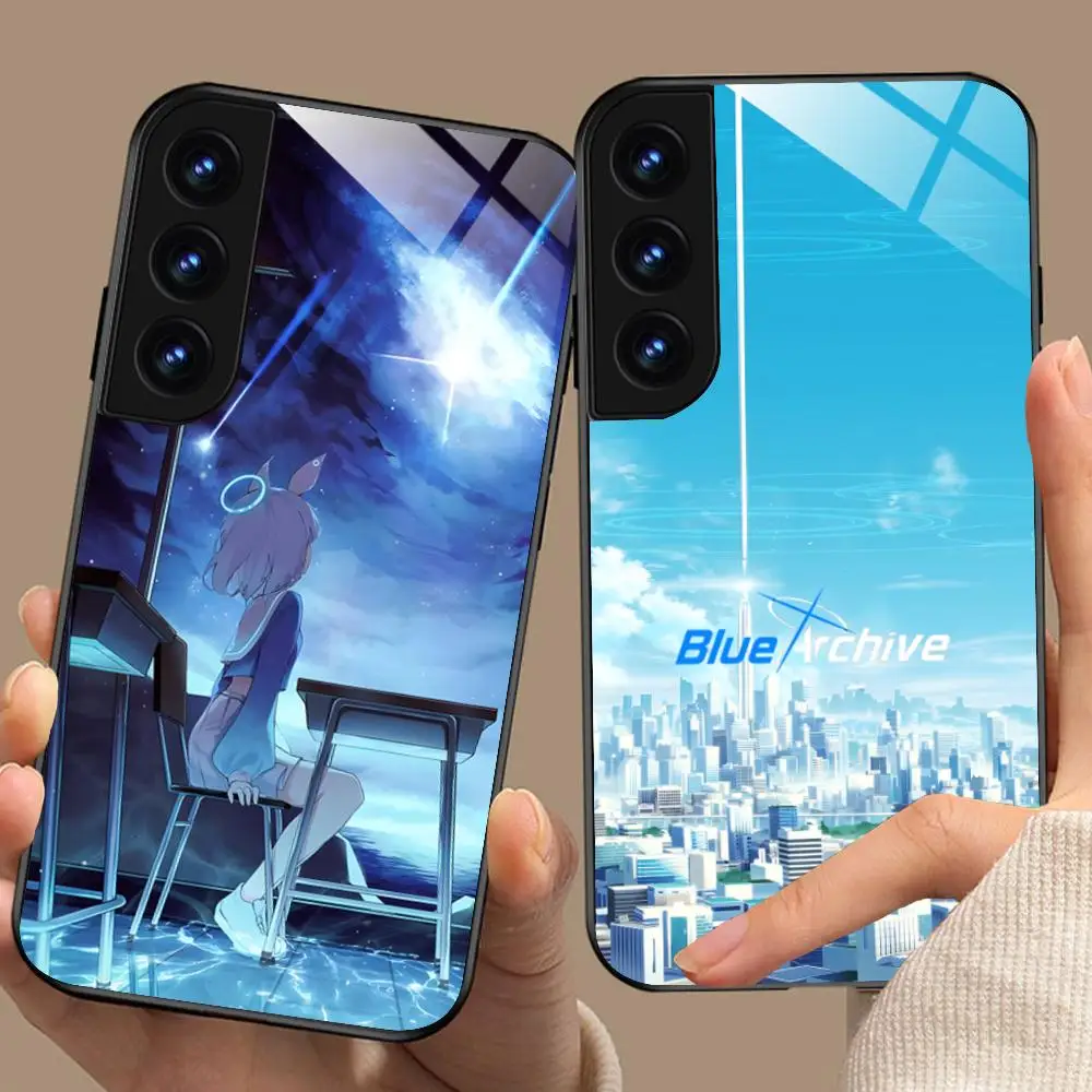 Anime Blue Archive Phone Case for Samsung Galaxy A56 55 54 53 52 51 36 35 34 23 16 15 5G Glass Protective Cover