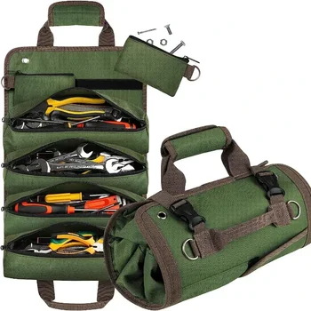 Multi-purpose tool bag high quality professional multi pocket hardware tools roll pouch UP portable small tools organizer bag