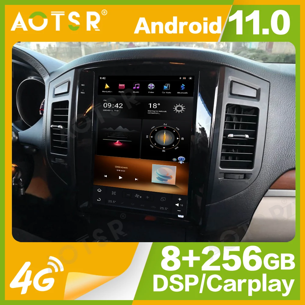 

12.1'' Qualcomm 8 core For Mitsubishi Pajero V97 V93 Shogun Montero 2006+ Car Radio Multimedia Player Android 11 Auto GPS Navi