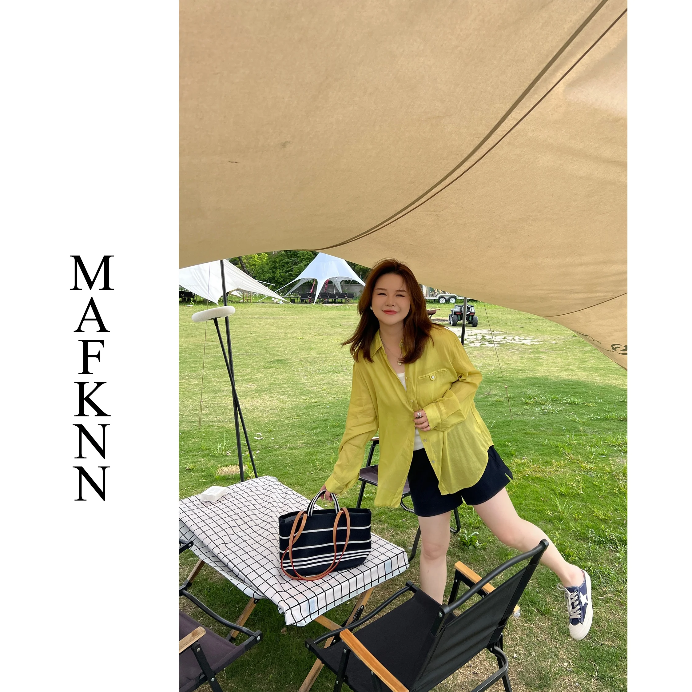 

Casual Sle Long Sve Button up irt Women's plus Size Loose Fit Avocado Color Top for aped Body Summer Thin Mate...