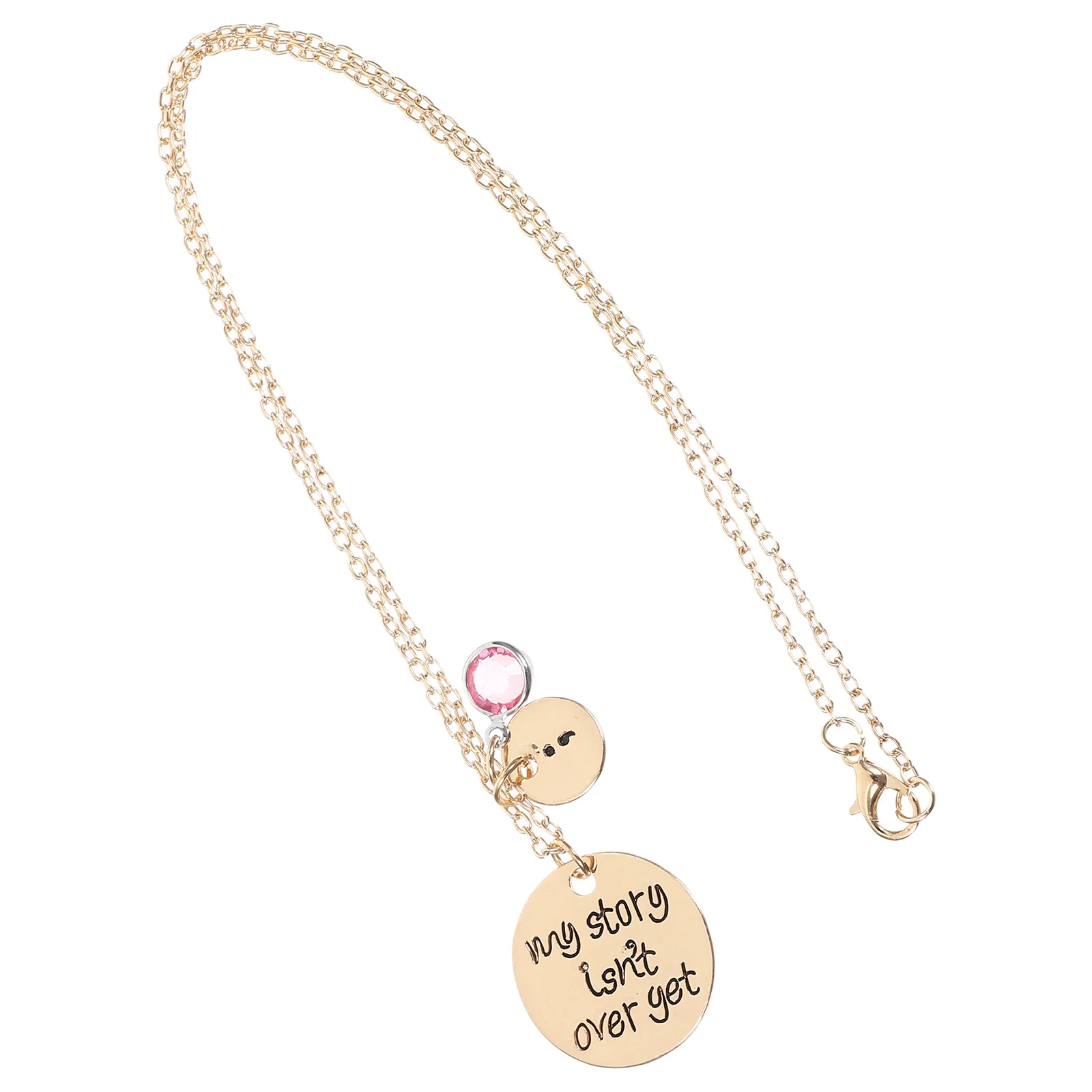 

Semicolon Necklace Gold Plated Alloy Pendant Jewelry For Women Letter Charm Chain Gift For Her Inspirational Fashion Alloy