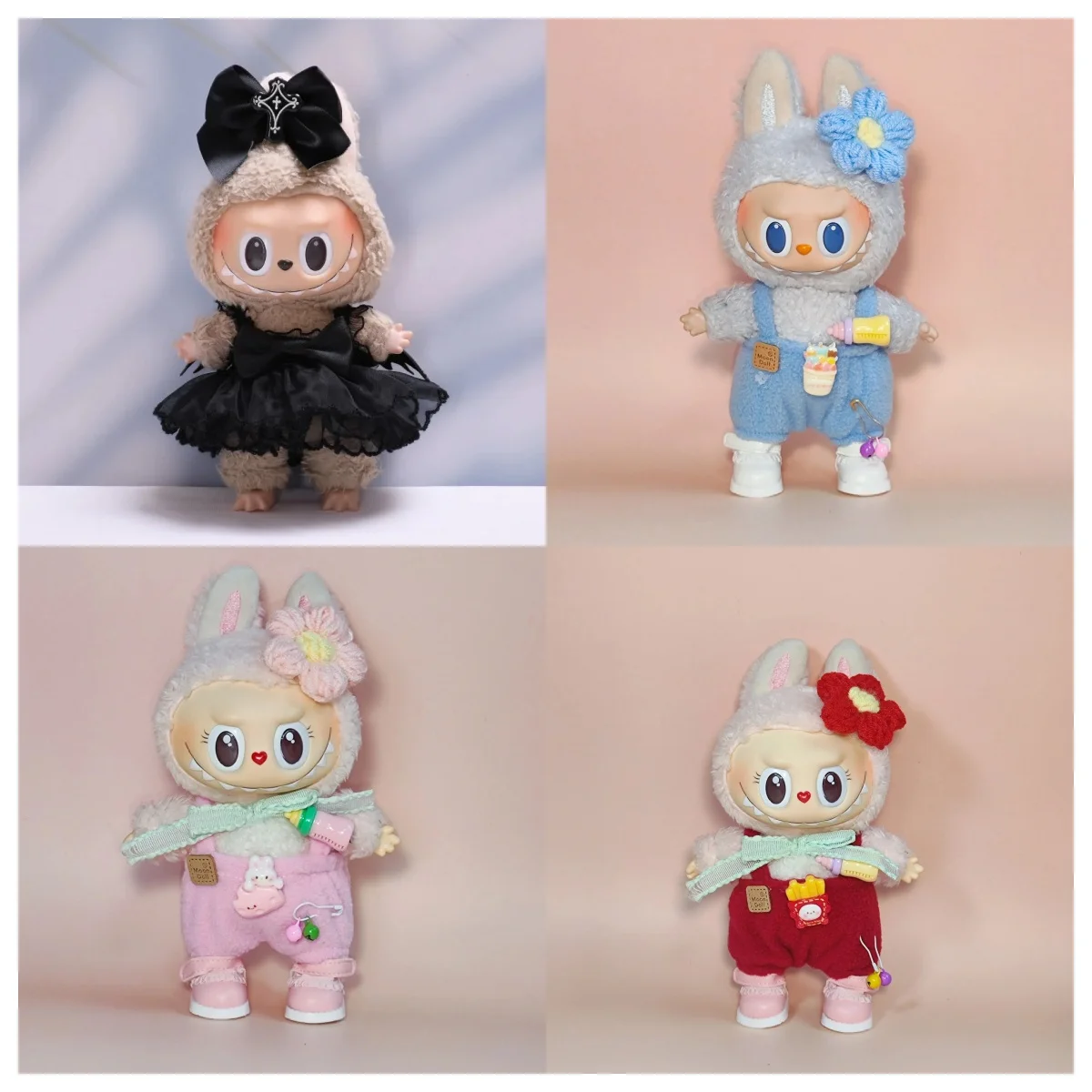 

Комплект одежды для кукол Labubu — загадочные наряды 1-го и 2-го поколения + аксессуары для детских бутылочек