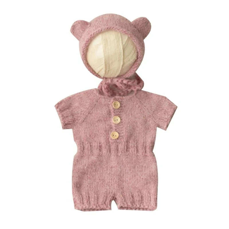 مجموعة ملابس الدب الجميلة لحديثي الولادة J15U، زي الدب حديث الولادة لطيف بشكل لا يقاوم للأطفال #4