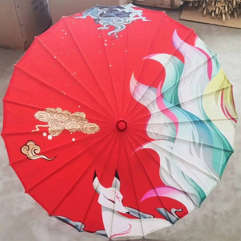 الصينية العتيقة نمط مزيتة ورقة مظلة 82 سنتيمتر 10 ألوان ازياء التصوير مظلة تزيين المظلة