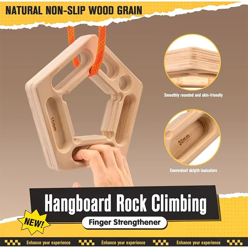 Circular Wooden Fingerboard Trainer Wrist And Arm Strength Enhancement Training Equipment Portable Rock Climbing Training Tool