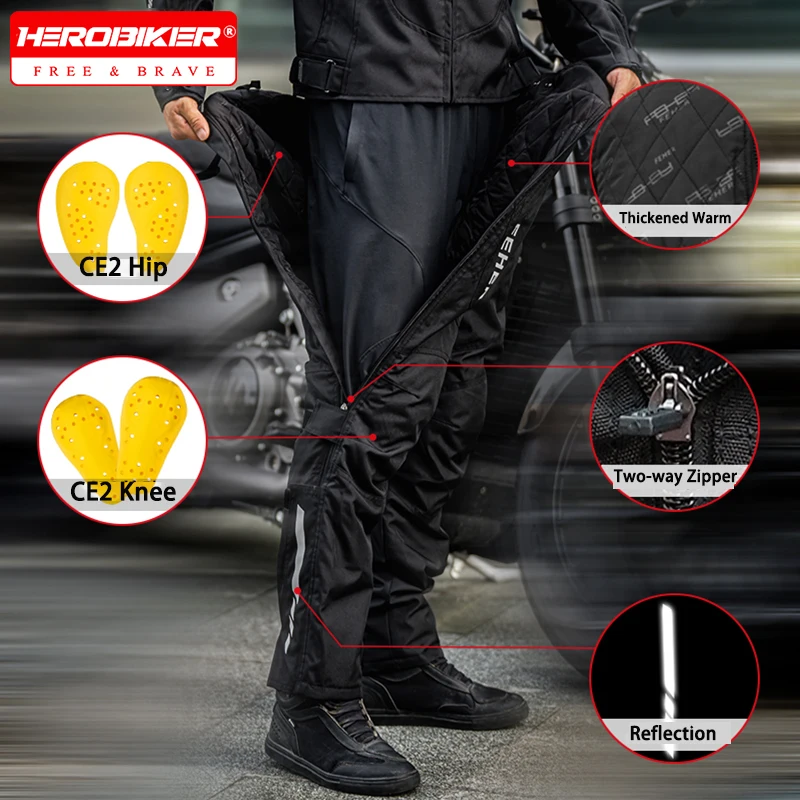 

FEHER зимние мотоциклетные быстросъемные брюки для верховой езды, мужские ветрозащитные теплые моторные брюки, женские водонепроницаемые быстросохнущие брюки