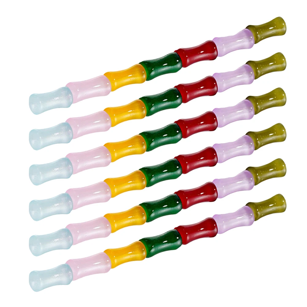 

60 Pcs Strand Bamboo Beads Glass Jewelry Making Kit Jewlery Beads Elegant Design Durable Material Versatile Use