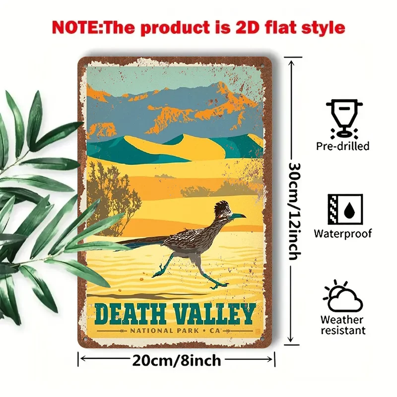 2D Flat - 1pc 2D[Flat] Metal Sign Retro Tin Painting 