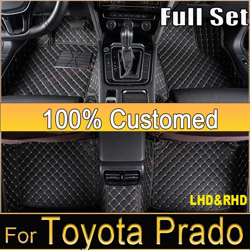 

Автомобильные коврики для Toyota Land Cruiser Prado 150, 2022, 2021, 2020, 2019, 2018, 5 сидений, автомобильный Стайлинг, интерьерные защитные коврики на заказ