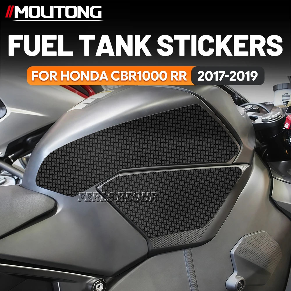 

For HONDA CBR1000 RR 2017-2019 Gas Tank Pad Sticker Rubber Black Gas Fuel Tank Protector Anti Scratch Anti Slip Traction Grip