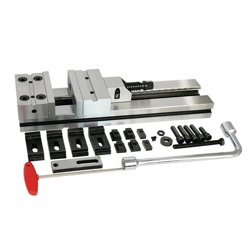 MW108 Precision Vise, CNC Machining Center Milling Fixture, Quick-Change Vise Jaws, Co-planar Vise, Grinding Machine Fixture