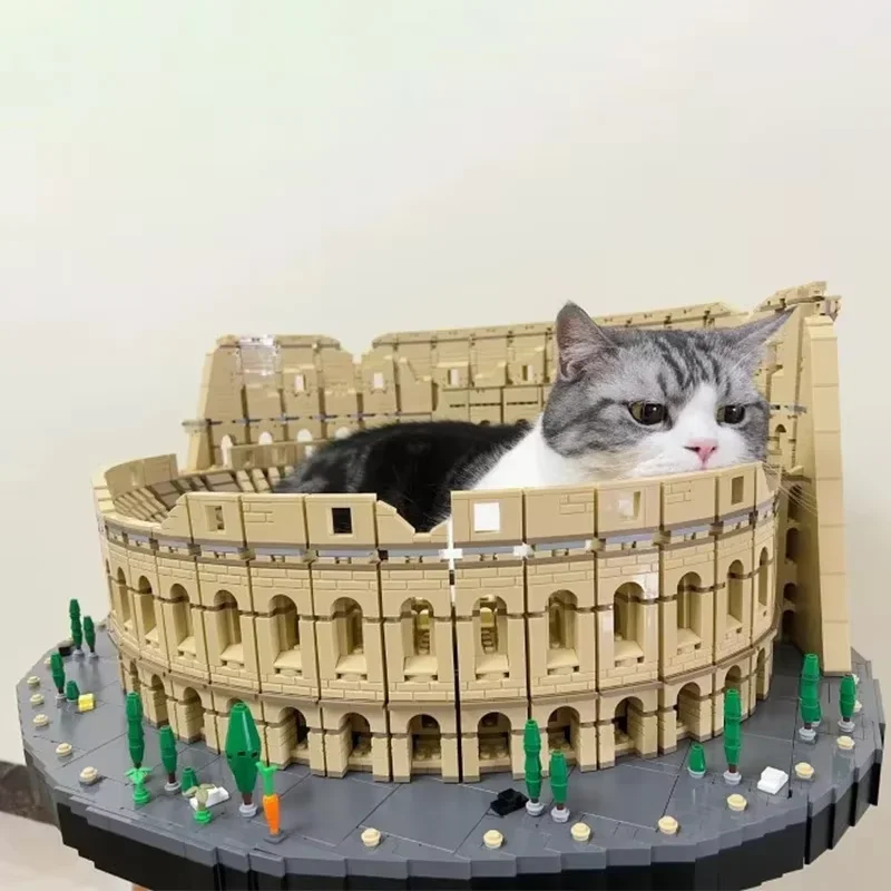 MOC 9036PCS 10276 Römische Kolosseum Architektur Bausteine Italien Stadt Modell Display Set Perfektes Geschenk und Heimdekoration