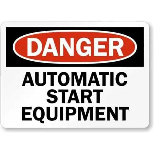 Automatic Equipment Danger Aluminum Weatherproof Sign p986 sign