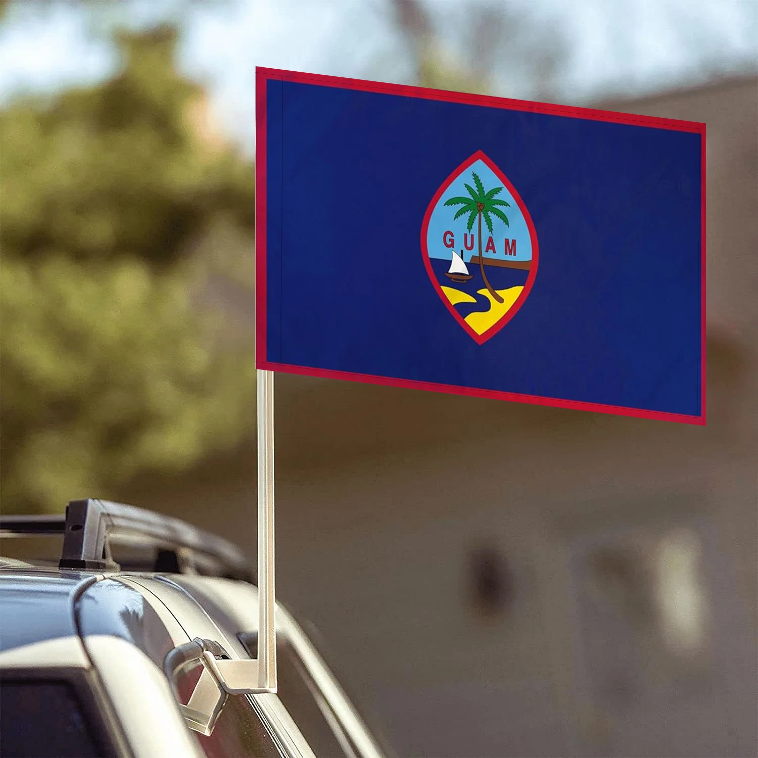 Flagnshow 100% Polyester Guam Guamanian Car Flags