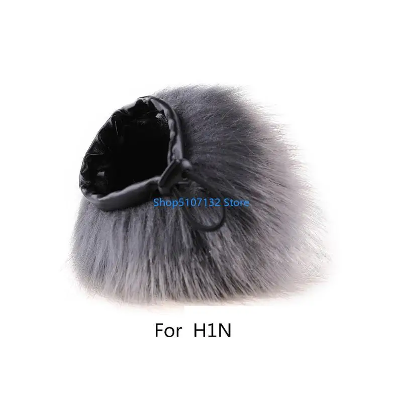 87HD Deadcat Slip on Gnindshield غطاء ميكروفونات متكاملة للمسجل H1N Recorder في الهواء الطلق ميكروفون للهيئة الزجاجية فروي