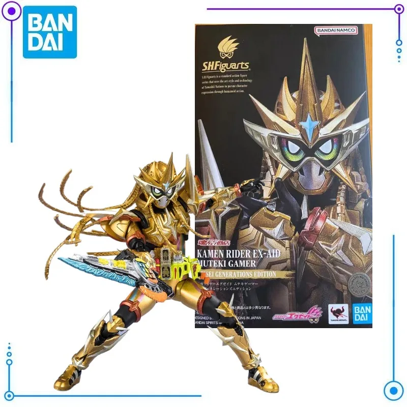 Em Estoque Bandai SHFiguarts Kamen Rider EX-AID Muteki Gamer Heisei Generations Edition Bonecos de Ação Colecionáveis PVC