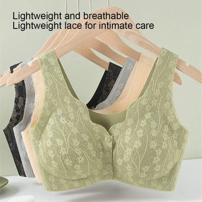 Front-opening Bra Without Steel Ring Middle-aged And Elderly Mothers With Chest Pad To Collect Side Breasts Vest-style Products