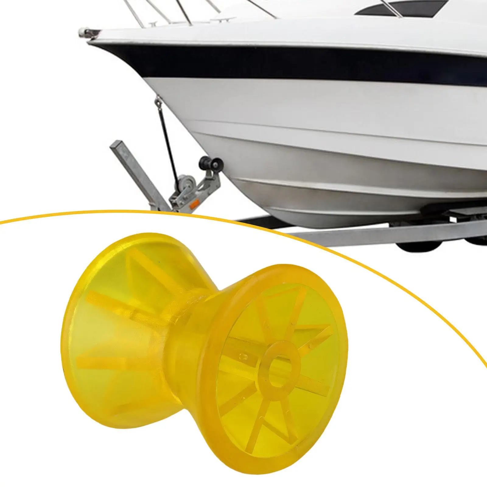 

High Visibility Boat Trailer Bow Roller Easy Install PVC Marine Roller Accessories for Trailer Maintenance