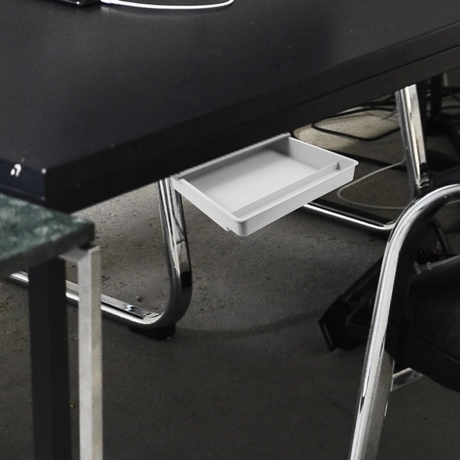 Drawer Type Storage Hidden Under-Table Organizer For Office Supplies Pen Case Pencil Box Desk Bottom Container Stationery Holder