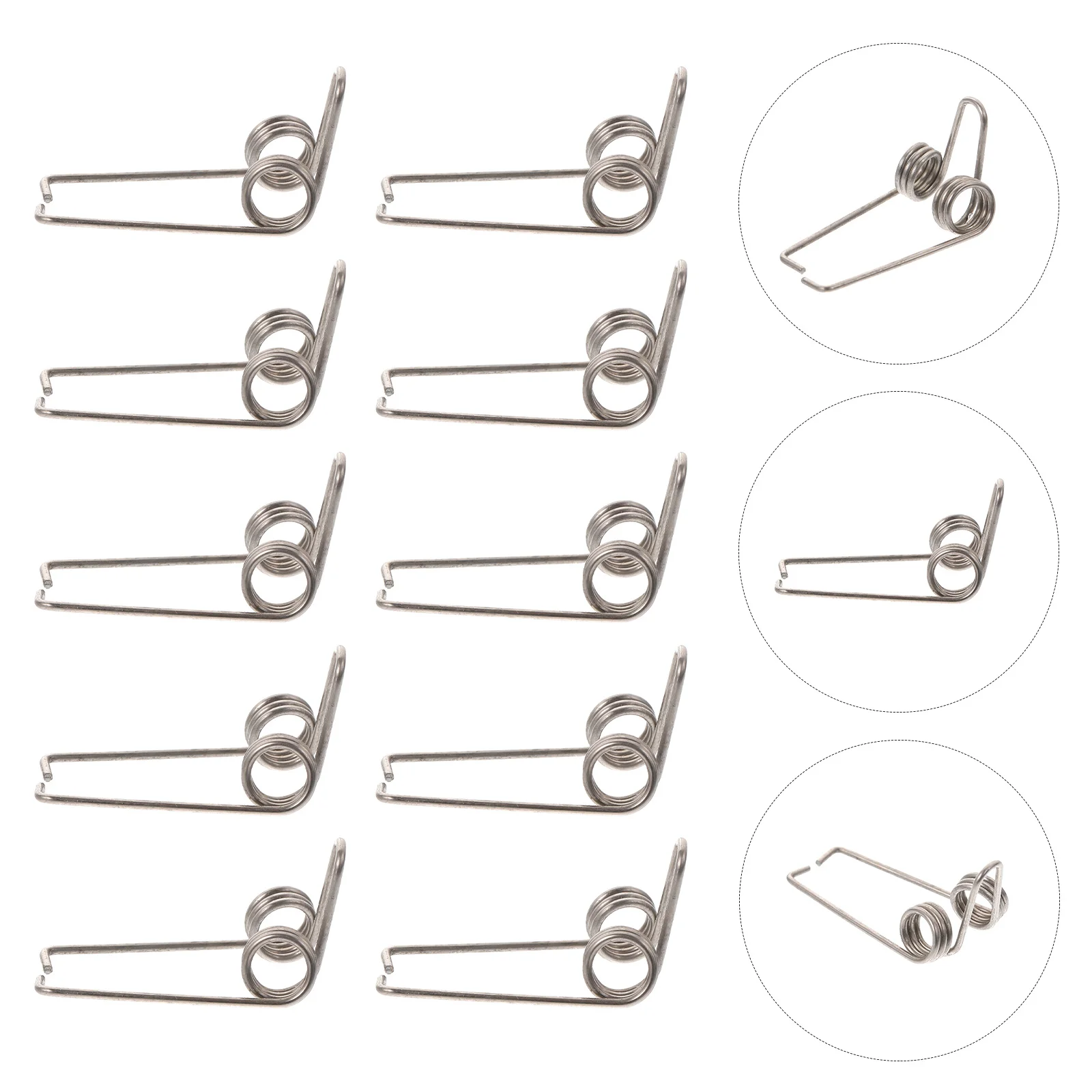 

10pcs Trumpet Watergate Key Springs Drain Clique Accessories Silver Replacement Parts For Most Trumpets Wind Instrument