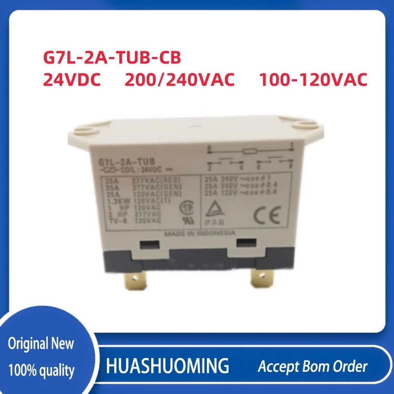 

НОВИНКА 2 ШТ./ПАРТАЖЕЙ G7L-2A-TUB-CB 24VDC G7L-2A-TUB 200/240VAC 100-120VAC G7L 2A TUB 25A 6PIN