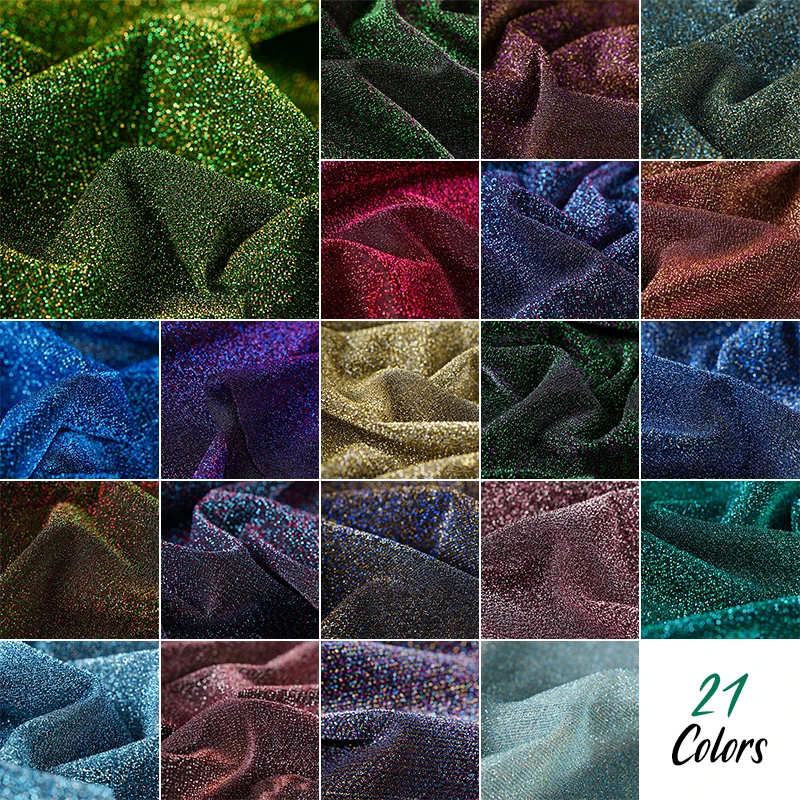 

Colorful Metal Wire Indian Yarn Fabric For Background Decoration Stage Clothing Dress Cloth Diy Sewing Material By Meter Cloth