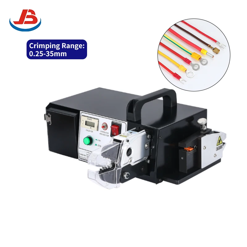 JB-6B2BC Semi-Automatic Small Equipment Flaring Rubber Tube Machine Electric Wire Terminal Crimping Pliers Cable End 2800