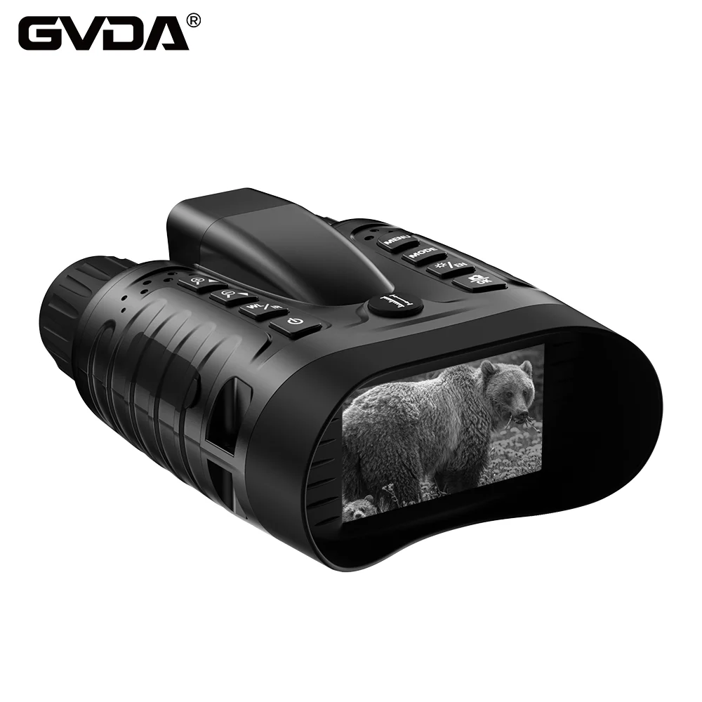 GVDA Night Vision Binoculars with Laser Ranging, 4K Infrared Day Night Vision, 8X Zoom, 500m Darkness Viewing, Hunting Binocular