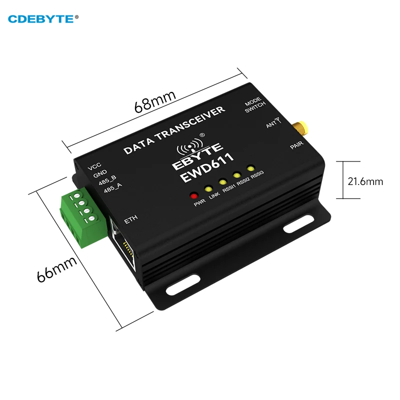 915MHz Long-Distance Data Transmission Image Transmission Radio Star Networking CDEBYTE EWD611-900NW20(485) Network Port