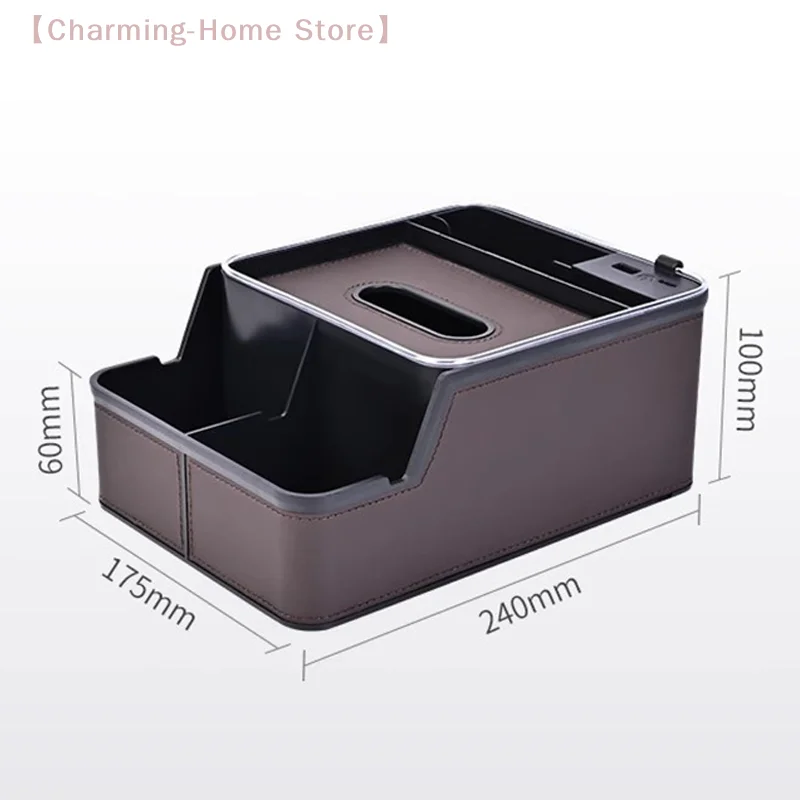 Organizador universal de apoio de braço para carro, 1 peça, com 2 porta-copos e caixa de tecido, caixa de armazenamento do banco traseiro para suv/sedana, acessórios interiores