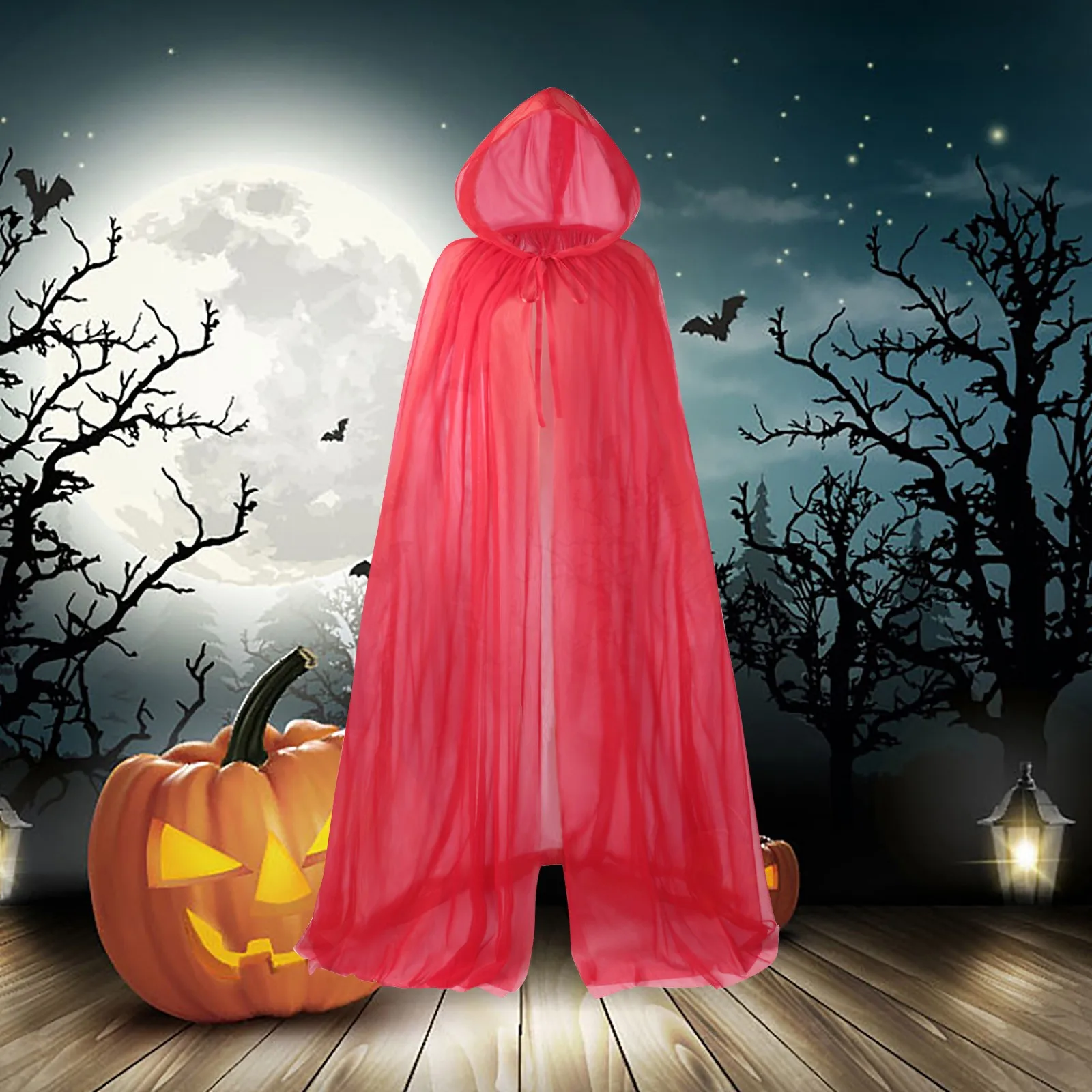 Halloween Party Adult Solid Color Cape Holiday Dress Up Cloak Cape Costume Prop Cosplay Accessories Stage Performance Cape Prop