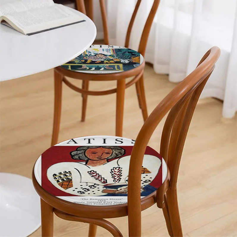 

Matisse Retro Posters And Prints Abstract Landscape Nordic Printing Dining Chair Cushion Circular Cushions