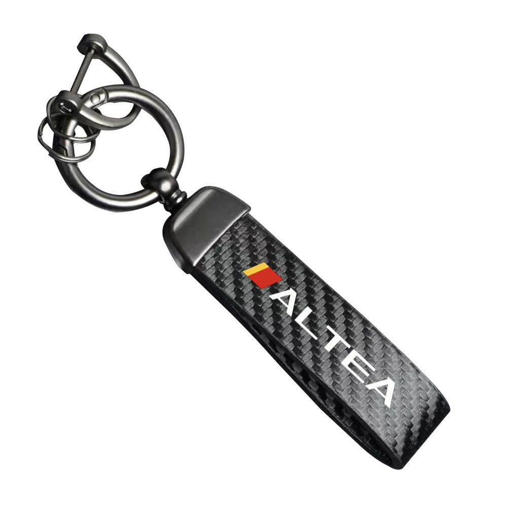 Car PU Carbon fiber  Keychain For Seat Leon Ibiza Ateca Arona Cordoba Toledo Altea Alhambra Arosa Exeo Mii Tarraco Accessories