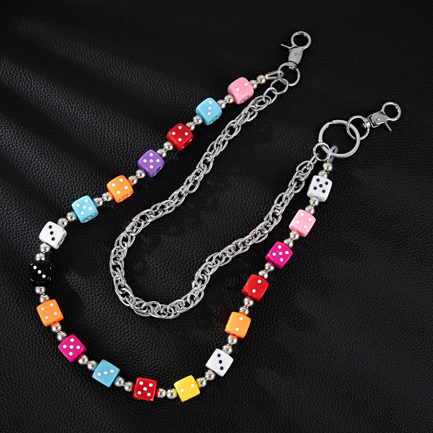Colorful Dopaamine Double Layer Metal Chain Waist Chain