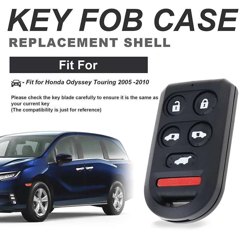 

3 + 1/5 + 1 B, чехол для дистанционного ключа автомобиля, брелок для Honda Odyssey 2005-2010, сменный смарт-чехол без ключа, автомобильные аксессуары