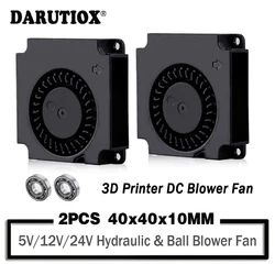 2PCS Druatiox 40mm 3D Drucker Fan 12V 24V 5V 4010 Gebläse Drucker Kühlung Zubehör DC turbo Gebläse Lüfter Radial Fans 40x40x10mm