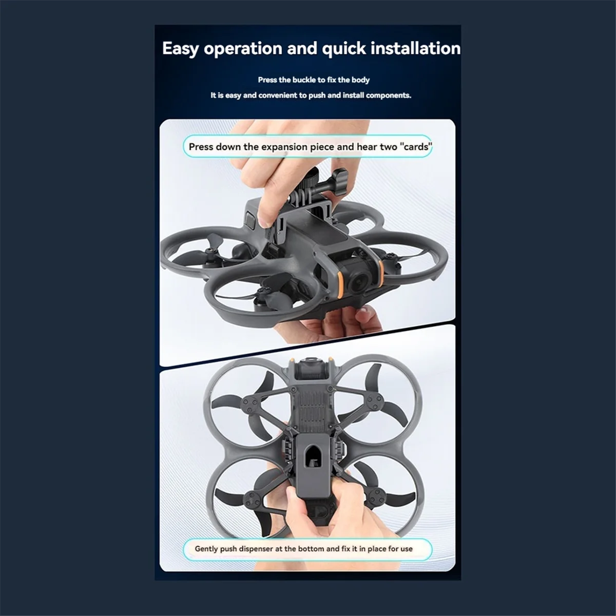 

Hot sale Airdrop System for Avata 2 Drone Top Extension Mount Holder Air-Dropping Dropper Fishing Gift Rescue Deliver Thrower