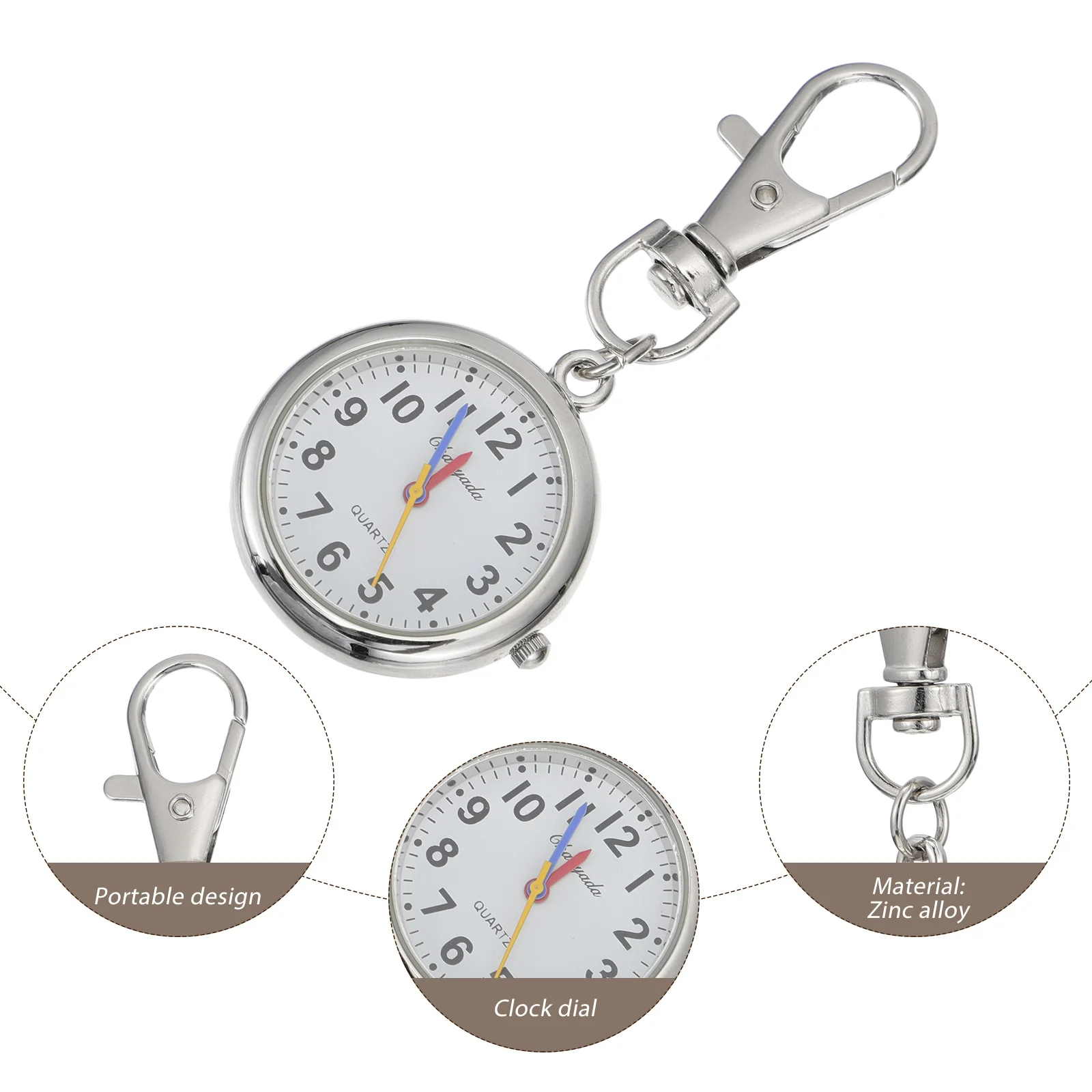 

1 Pc Portable Watch Big Numbers Alloy Kids Elderly School Timing Gift Fashionable Big Numbers Watch