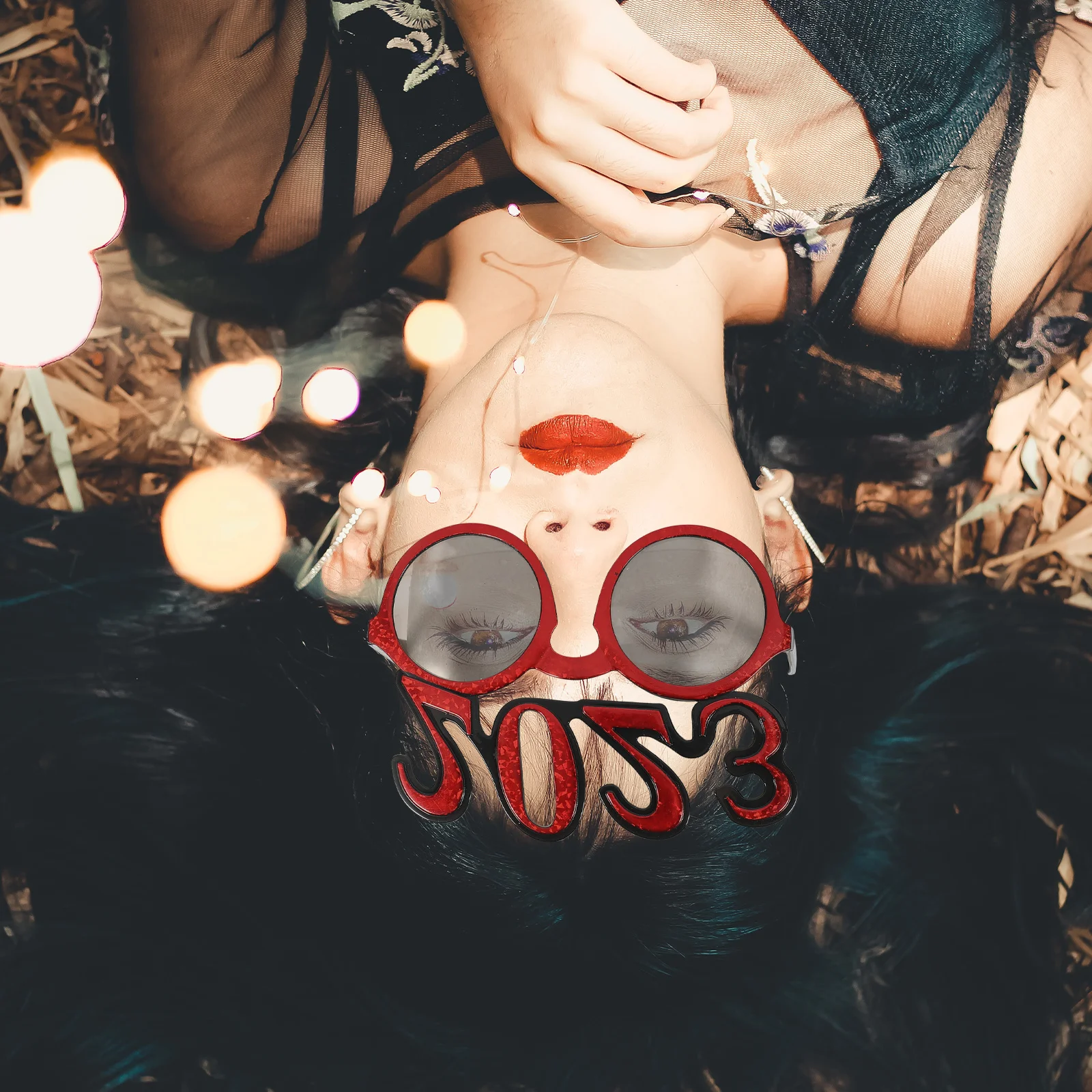 

4 Pairs 2023 New Year Party Glasses Decorations Costume Accessories Favors Props Cell Phone Eyewear Plastic Bright Stylish