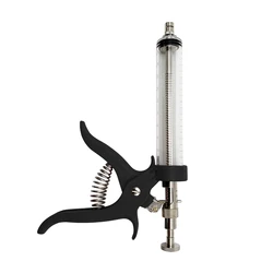1 Pc Animal 50ml Continuous Injection Syringe Revolver Plastic Handle Veterinary Automatic Vaccination Gun for Cow Pig Sheep