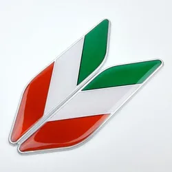 Auto Racing Sports Emblem Badge Decal Sticker For Italy Italian Flag