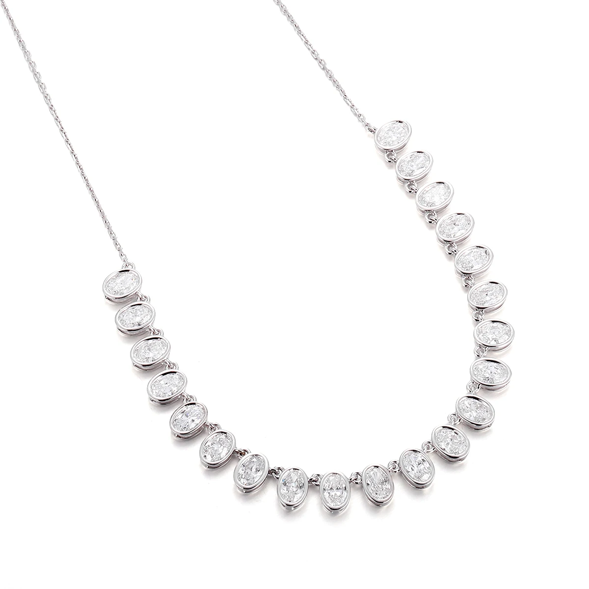 Provence 10K Solid Gold Moissanite Necklace for Women Au750 White Gold Pendants Oval Cut Drop Pendant DIY Custom Pendant