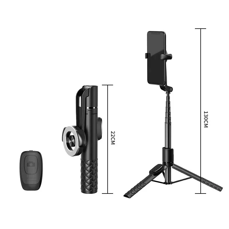 Mobile Phone Selfie Pole Magnetic Suction Clamp Type Floor Stand Bluetooth Folding Shooting Telescopic Pole Outdoor Travel Live