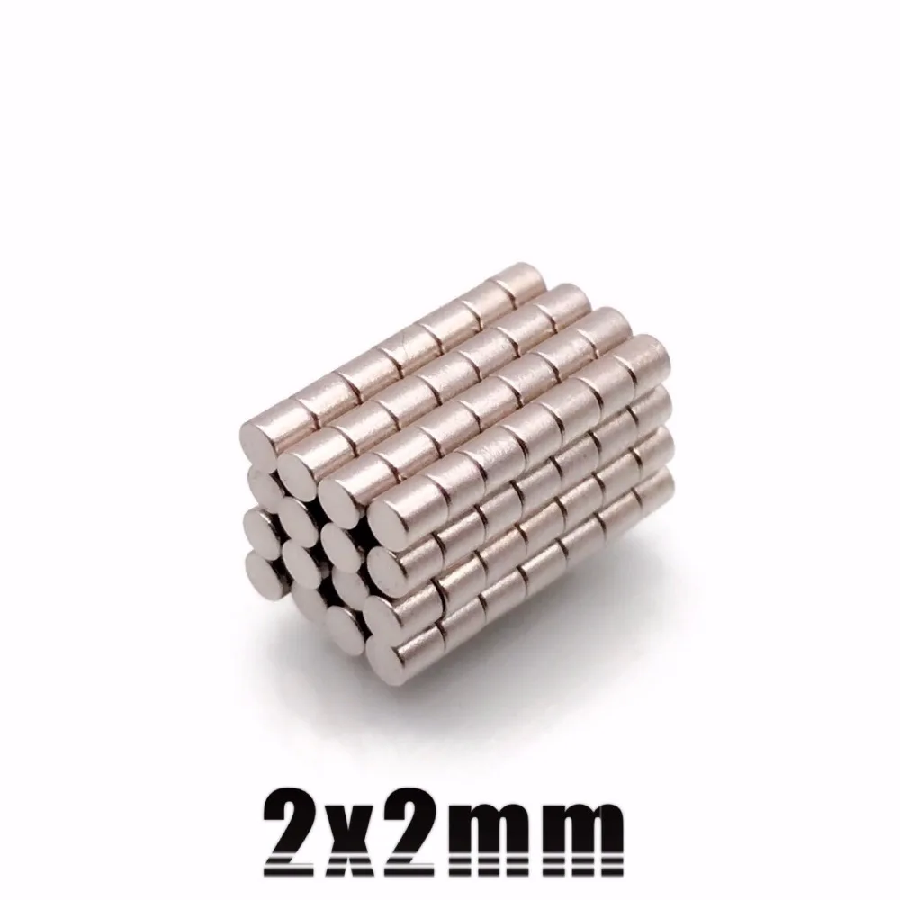 10~10000PCS 2x2mm Small Magnets Round 2mm*2mm Neodymium Magnet Disc 2x2 Permanent NdFeB Super Strong Powerful Magnetic 2*2mm