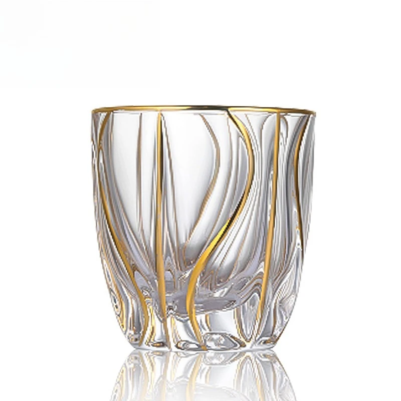

Gold-painted crystal whiskey cup, spirits and foreign wine cup, creative household water cup