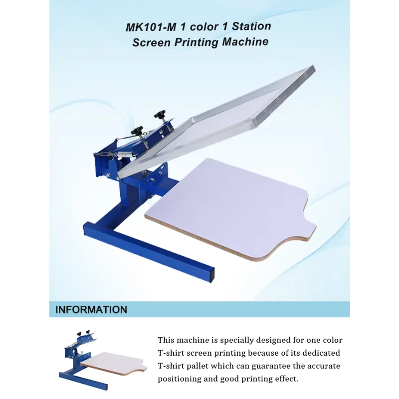 Machine de sérigraphie monochrome à 1 station MK-101M