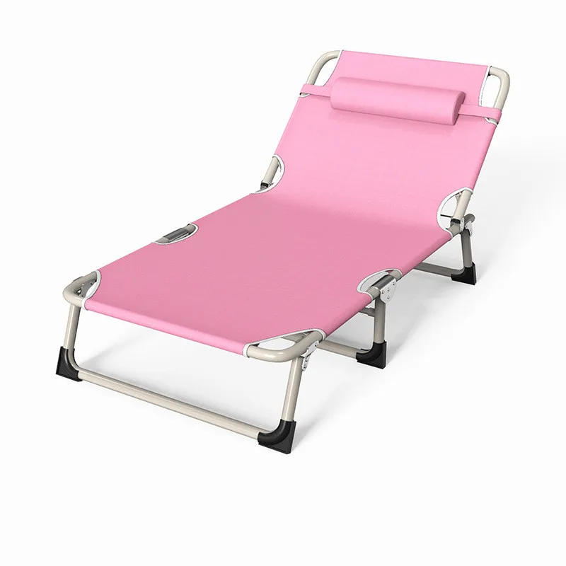 Folding Bed Single Bed Office Home Simple Lunch Break Bed Outdoor Marching Bed Multifunctional Reclining Chair Beach Chair